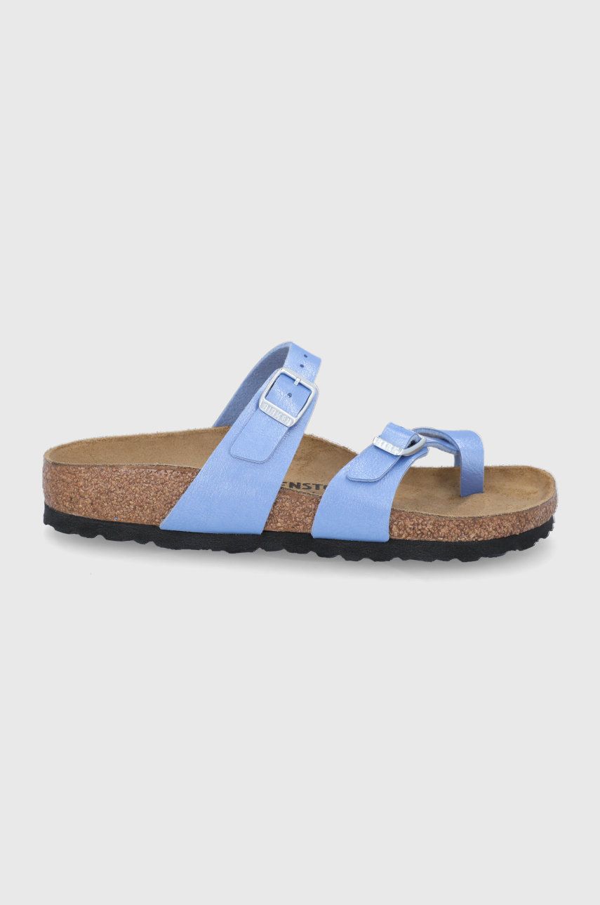 Slapi dama  Birkenstock de vara din piele intoarsa cu talpa din guma  Mayari