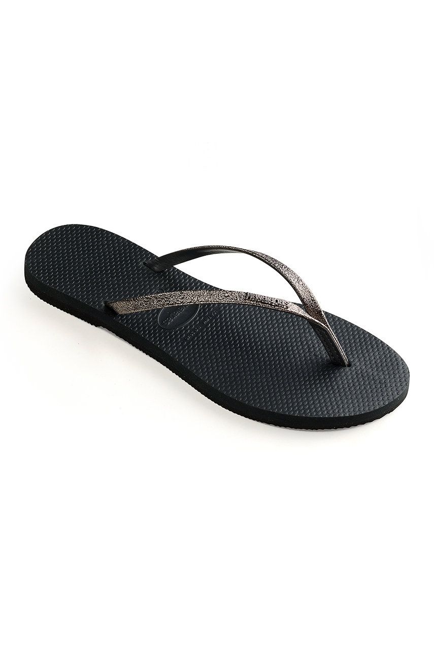 Slapi dama  Havaianas de vara din material sintetic cu toc plat   online