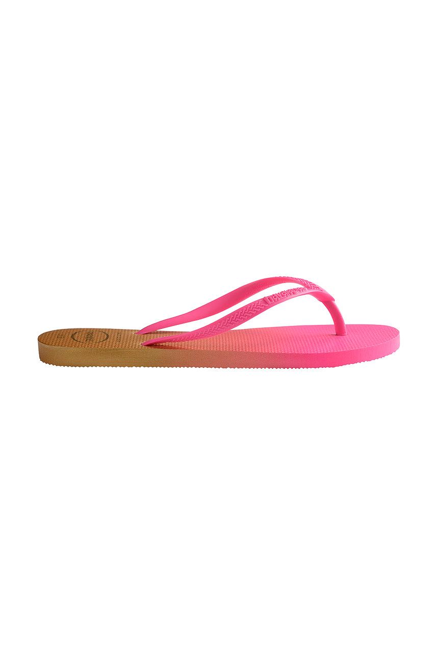 Slapi dama  Havaianas de zi din material sintetic cu toc plat   online