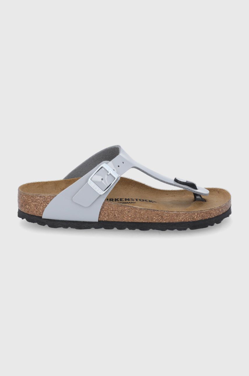 Slapi dama argintii Birkenstock de vara din material sintetic    online