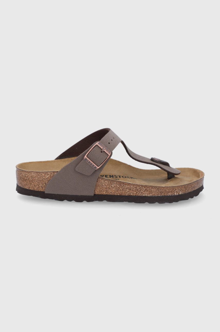 Slapi dama maro Birkenstock de primavara din piele intoarsa cu toc plat  Gizeh online