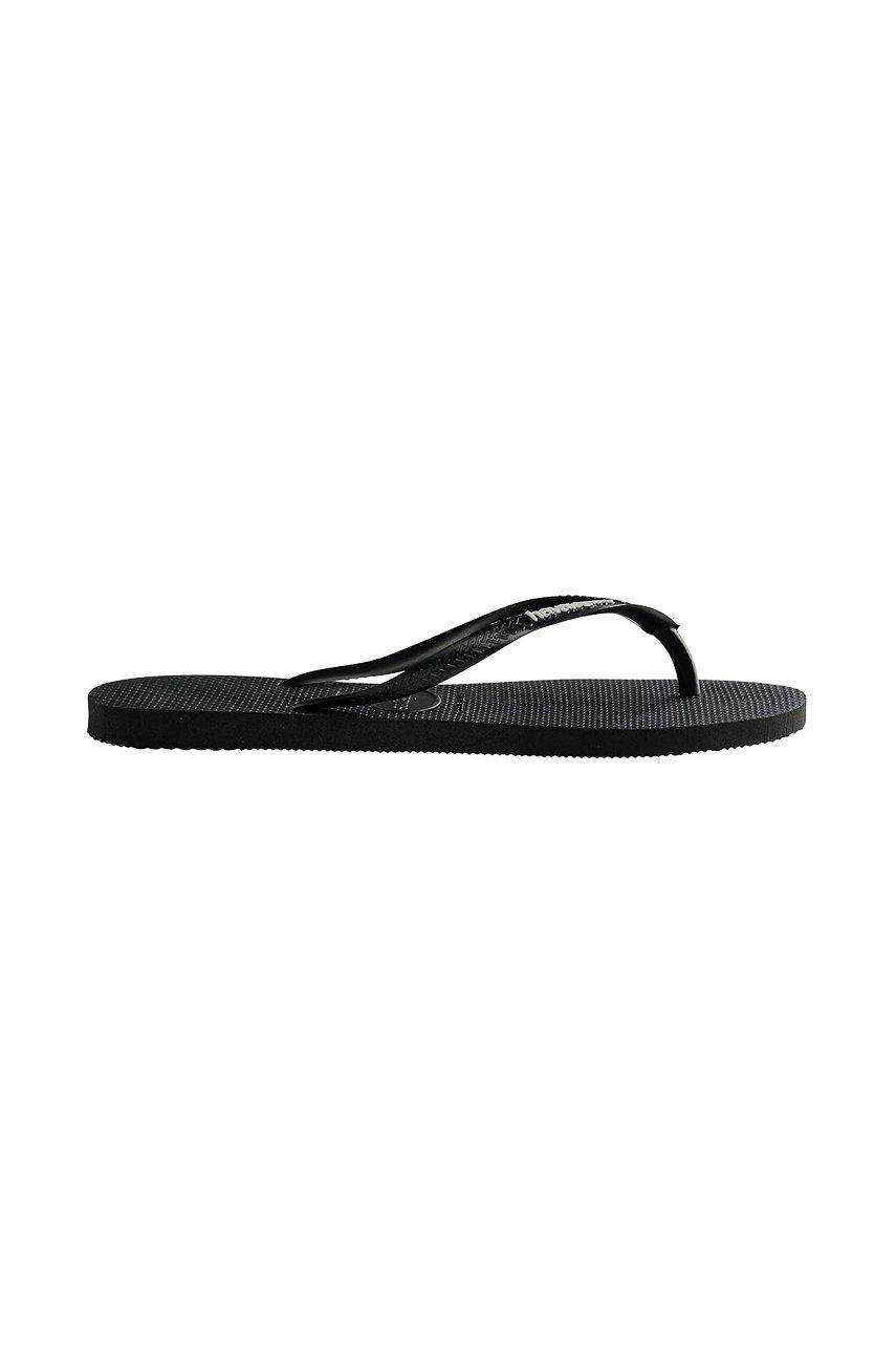 Slapi dama negri Havaianas de zi din material sintetic cu toc plat   online