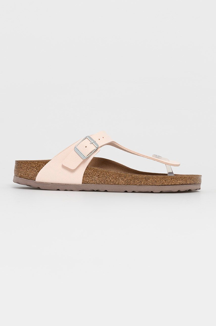 Slapi dama roz Birkenstock de zi din piele intoarsa    online