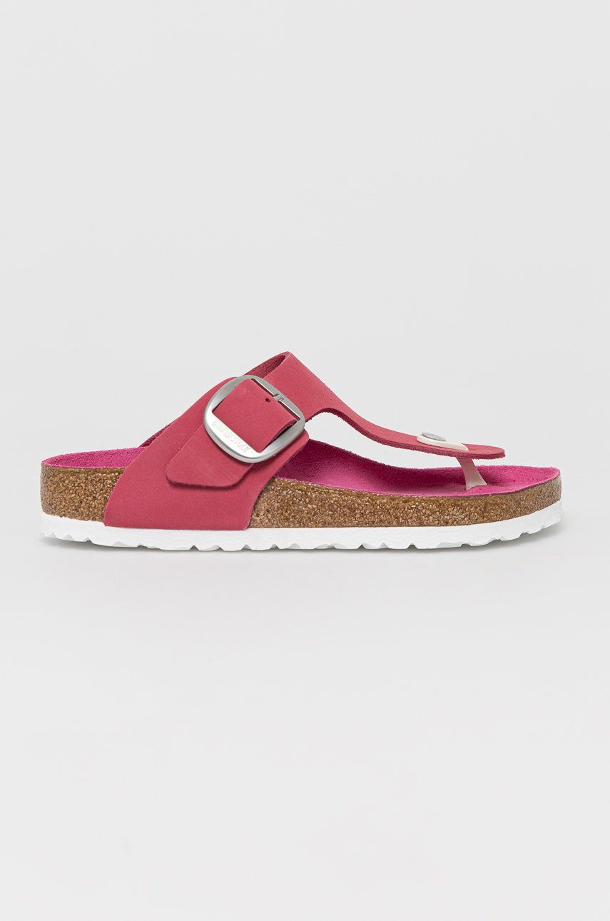 Slapi dama roz Birkenstock de zi din piele naturala    online