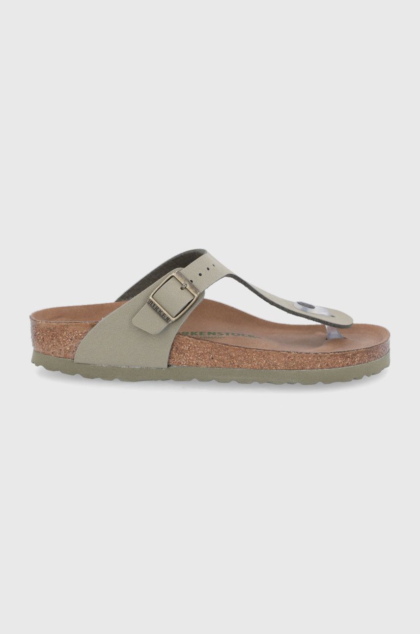 Slapi dama verzi Birkenstock de primavara din piele intoarsa    online